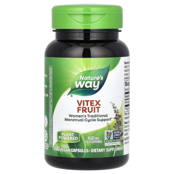 كبسولات كف مريم VITEX FRUIT 400MG 100 VEGAN CAP