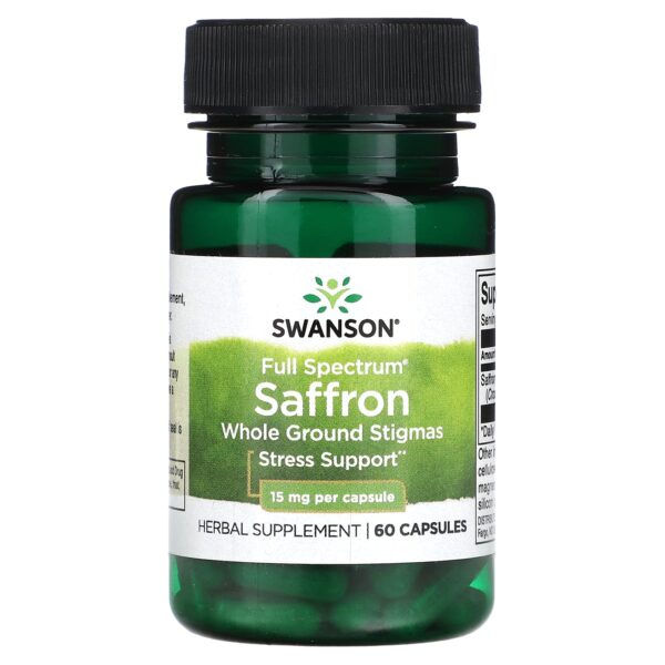 زعفران 15 مجم 60 كبسوله سوانسون saffron 15 mg 60 cap swanson