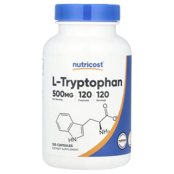 ال-تريبتوفين 120 كبسول نيوتركوست l-tryptophan 120 cap nutricost