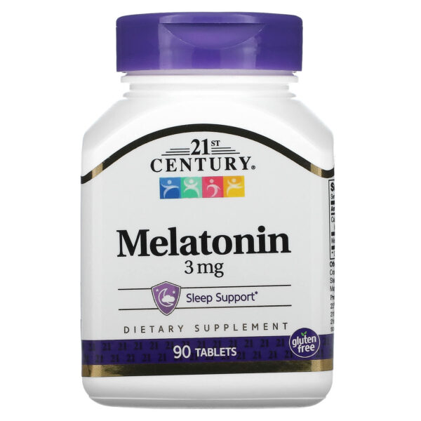 ميلاتونين، 3 مجم، 90 قرص-21st Century, Melatonin, 3 mg, 90 Tablets