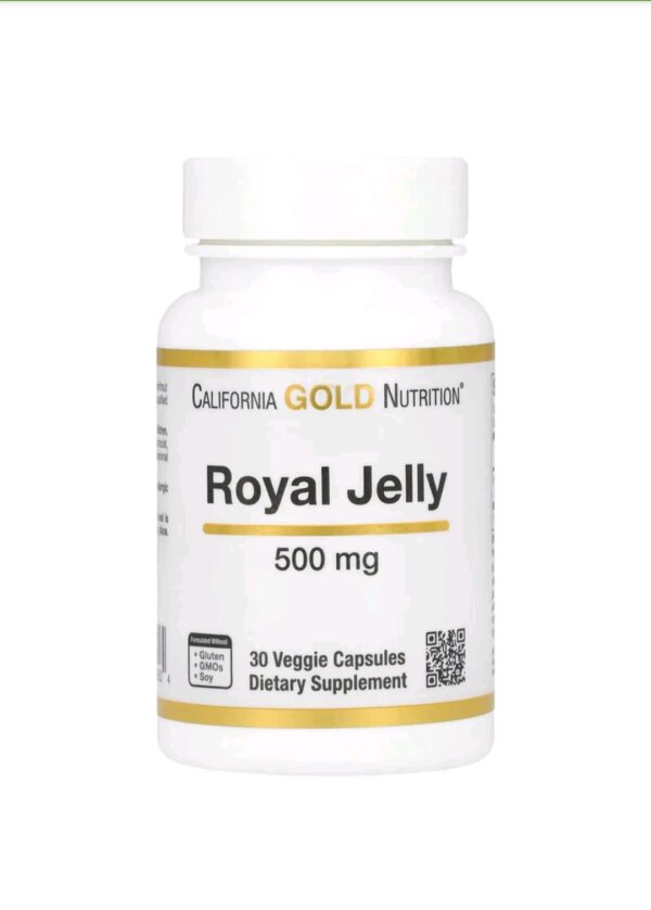 Royal jellycalifornia gold nutrition 30caps-غذاء ملكات النحل 500 ملجم 30 كبسولة